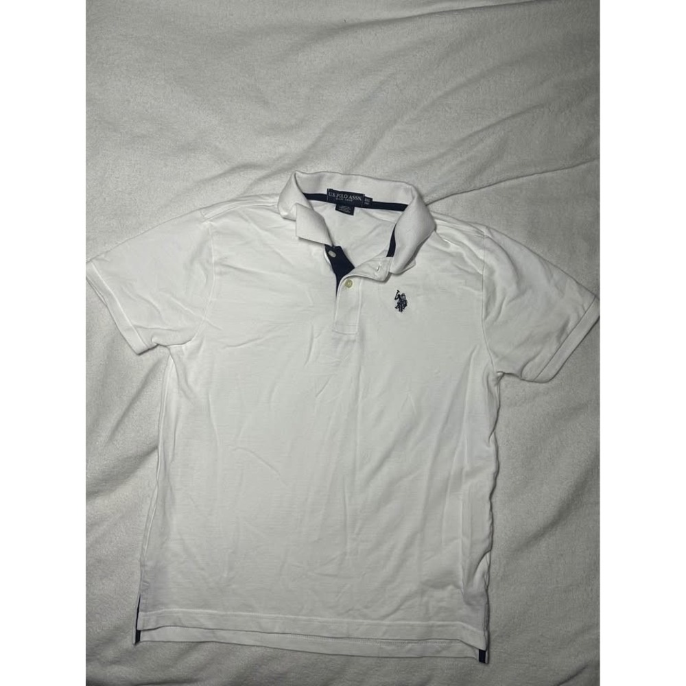 US Polo Assn. boys xxl button up polo white gently used